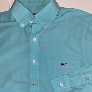 Vineyard vines slimfit Tucker shirt size XS button down collar aqua long sleeve
